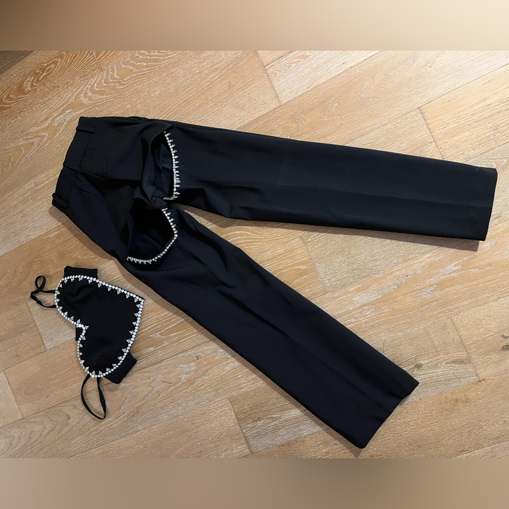 Area Pant & Top Crystal and Wool Set Size: 0